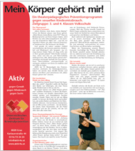 Plakat zum Projekt Mein Körper gehört mir